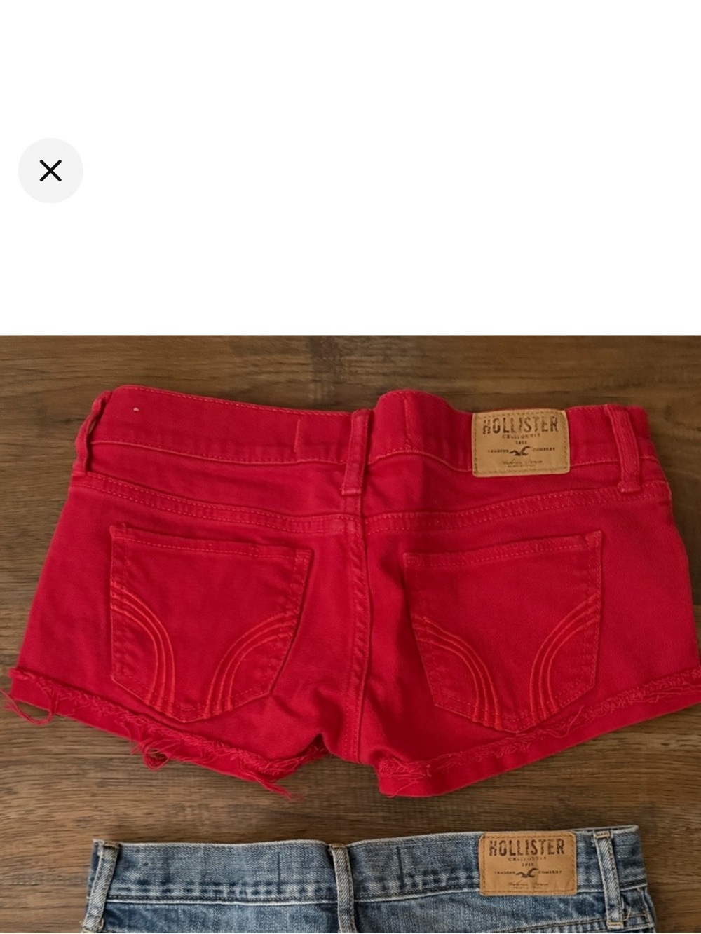 Hollister Red Cutoff Shorts